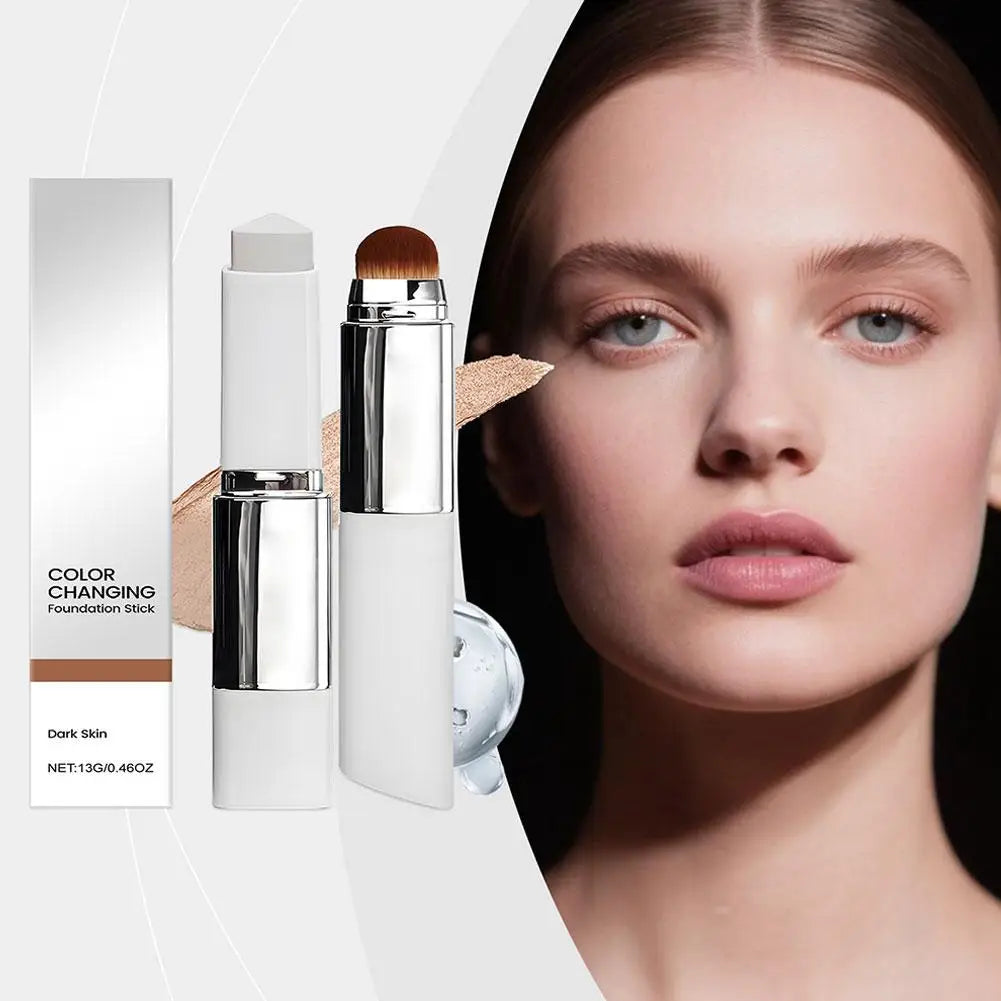 2-in-1 Color-Changing Foundation Stick — Moisturizing & Brightening for All Skin Types