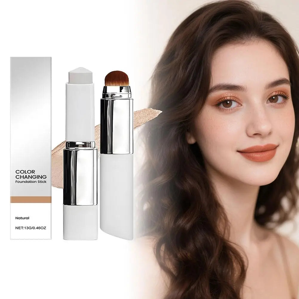 2-in-1 Color-Changing Foundation Stick — Moisturizing & Brightening for All Skin Types
