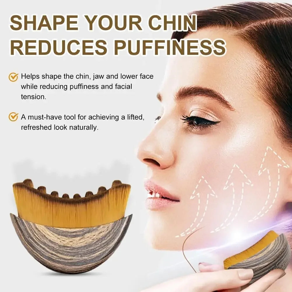 Lymphatic Contour Face Brush — Chin & Jawline Sculpting Drainage Massager