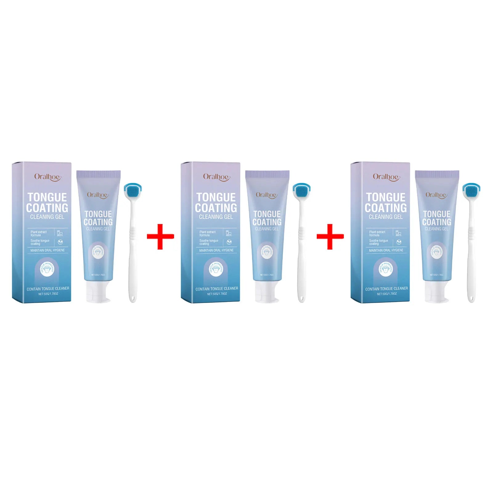 Tongue Cleaning Gel With Brush - Fresh Mouth & Bad Breath Elimination Kit