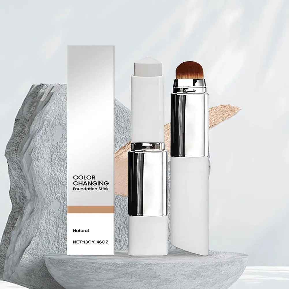 2-in-1 Color-Changing Foundation Stick — Moisturizing & Brightening for All Skin Types